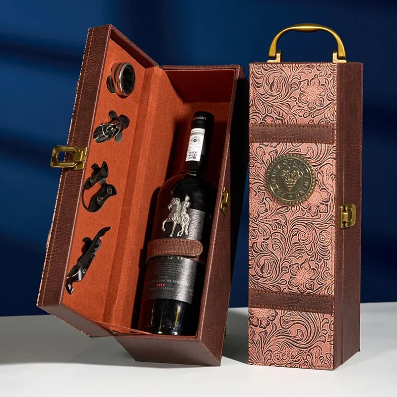 Przenośny zestaw prezentowy na wino z akcesoriami 🍷